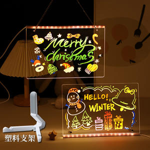 7-Farben LED Zeichenpad Beleuchtete Acryl-Nachrichtentafel mit Leuchtständer für Zuhause Schreibtisch Whiteboard Kinder-Zeichenbrett - Product Image 2