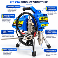 Pompa Piston Tanpa Udara GT-794 2700W Tahan Lama, Perawatan Rendah, Listrik, Kelas Industri, untuk Penyewaan Peralatan
