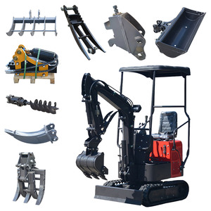 Mini-excavatrice hydraulique sur chenilles multifonction certifiée CE Chine, 1 tonne, pompe PLC, moteur haute efficacité, garantie 1 an - Product Image 3