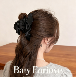 Pinza de Pelo con Logotipo Personalizado para Mujer, Cómoda y Duradera, Forma de Nube de Seda, Pinzas de Plátano Grandes, Agarre Antideslizante, Cabello Grueso y Rizado, Boda - Product Image 5