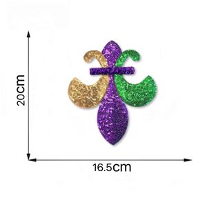 Nouveau Patch Autocollant Thermocollant Brodé de Paillettes à l'effigie de Bottes de Mardi Gras, Motif Dessin Animé - Product Image 4