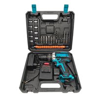 Perceuse sans fil 21 V Brushless 13 mm 2 vitesses 25+1 réglages pour batterie 18 V 20 V, 2 batteries, un chargeur et un coffret, pour le brique et le bois