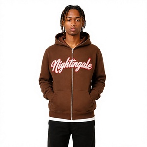Sudadera con capucha personalizada con estampado en relieve, diseño más reciente 2026, sudadera con capucha estampada personalizada, ropa exterior de forro polar con cremallera completa, sudadera con capucha de peso pesado, ¡la más vendida! - Product Image 1