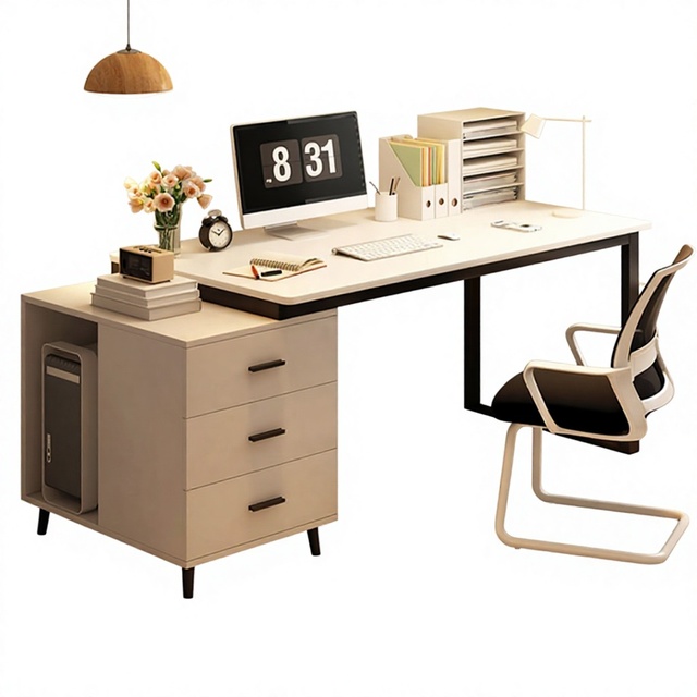 Best-selling White Simple Wooden Laptop Desk with Adjustable Height Ergonomic Design for Office Computer Study Use