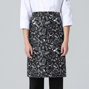 Half Waist Apron Black White Stripes Machine Washable Work Suit Adult Kitchen Use - Product Image 3