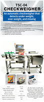 Machine de tri et de calibrage automatique des aliments (poisson, poulet, viande, volaille) avec bande transporteuse étanche en acier inoxydable 304