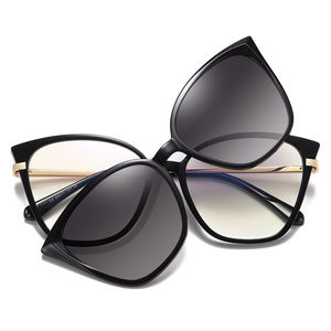 <span class=keywords><strong>Gafas</strong></span> magnéticas de lujo con <span class=keywords><strong>Clip</strong></span> <span class=keywords><strong>para</strong></span> mujer, TR90, Ojo de gato de Metal, cuadrado, polarizado, Anti luz azul, Lunettes De Luxe 2025 - Product Image 2