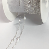Nouvelle Chaîne Câble Plate en Or Rempli 14K de 1,7 mm avec Zircon pour la Fabrication de Bijoux Permanents 2026