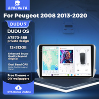 DUDUAUTO unidad principal coche Radio reproductor Multimedia navegación estéreo Android Auto Car-Play para Peugeot 2008 208 2014-2018
