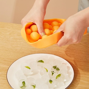 Easy-release Elastic Round Square Colorful Silicone Tray <b>Ice</b> <b>Maker</b> With Lid Kitchenware <b>Ice</b> Cube Mold With Tray for Kitchen - Product Image 4