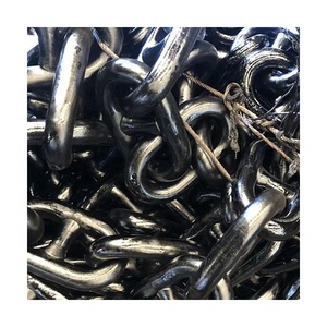 Cadena de anclaje de arrastre de acero galvanizado en caliente soldada para amarre marino, tipo Stud Link - Product Image 1