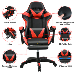 Wholesale High Ergonomic <strong>Custom</strong> Computer <strong>Gaming</strong> <strong>Chair</strong> With Footrest and Massage - Product Image 2