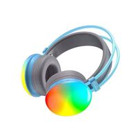 Auriculares Inalámbricos y con Cable de Modo Dual RGB LED para Deportes Electrónicos, Auriculares Over-ear con Luz LED de Arcoíris