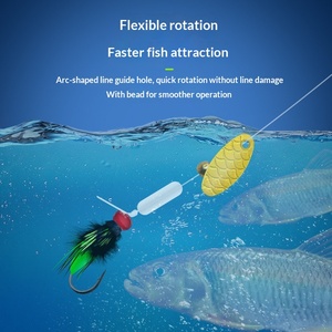 Ensemble d'hameçons à mouches King Lure avec appâts vivants pré-noués, hameçons en acier inoxydable pour la pêche au <span class=keywords><strong>poisson</strong></span> blanc, au <span class=keywords><strong>poisson</strong></span> <span class=keywords><strong>cheval</strong></span> et au <span class=keywords><strong>poisson</strong></span> bleu - Lacs et rivières - Product Image 3
