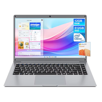 Ordinateur Portable Professionnel le Moins Cher 14 Pouces 1366*768 Portable Gaming Performant avec Processeur Celeron N4000 et Win10