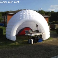 Casa de cúpula inflable de tienda duradera para acampar al aire libre, uso comercial y ventas, tienda de cúpula inflable redonda