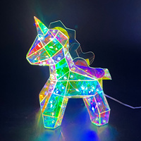 Licorne électrique prismatique iridescente moderne, alimentée par USB, artisanale, multifonctionnelle, à changement de couleur, écologique, pour la maison