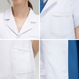 Abrigo blanco unisex de manga larga, ropa de trabajo médica gruesa, <span class=keywords><strong>seguro</strong></span> laboral para médicos, laboratorio, farmacia, <span class=keywords><strong>seguro</strong></span> de invierno - Product Image 5