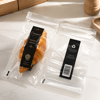 Bolsas de Plástico OPP con Cierre Hermético para Croissants, Impresas con Grabado Personalizado, de Grado Alimenticio, para Panadería, Venta al Por Mayor