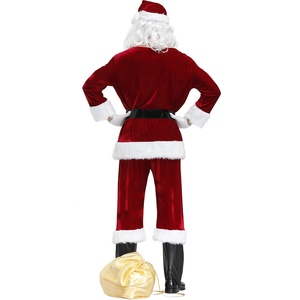 <span class=keywords><strong>Costume</strong></span> de Père Noël en Peluche pour <span class=keywords><strong>Homme</strong></span>, Ensemble Complet avec Manteau, Pantalon, Barbe, Ceinture et Chapeau, Idéal pour Noël 2026 et Cosplay - Product Image 3