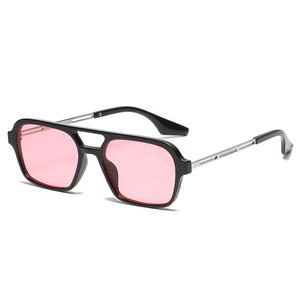 Lunettes de soleil à Double faisceau en métal pour hommes, nouveau Logo personnalisé, mode unisexe, ovales, grands visages, lunettes de soleil, pilote, 2023 - Product Image 3