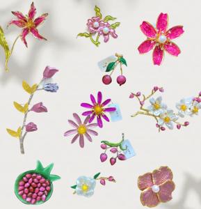 Broche de Nácar Natural Vefiery, Colección de Broches Florales de Estilo Chino - Product Image 3