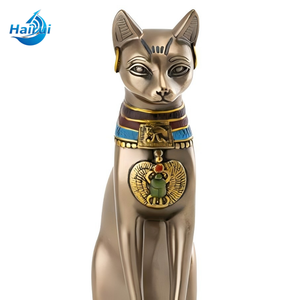 Escultura de Gato Estilo Egipcio en Bronce Fundido, Estatuas de Gatos en Bronce - Product Image 1