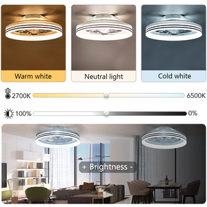 Higuest Chất lượng cao cấp Màu loa App từ xa thay đổi độ sáng RGBW thông minh <span class=keywords><strong>LED</strong></span> quạt trần với ánh sáng cho phòng khách phòng ngủ đèn CCT - Product Image 5