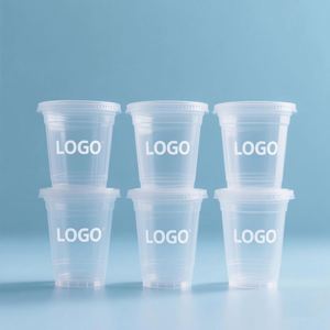 Wholesale Custom Logo 98mm 12oz 16oz Recycling PET <b>Cold</b> <b>Cup</b> Drink Beverage Ice Coffee Lid Plastic <b>Cups</b> for Promotion Gifts - Product Image 1