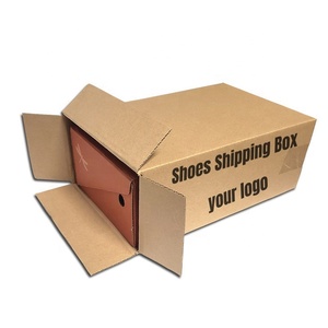 Caja de Cartón Corrugado Personalizada con Impresión de Logotipo para Zapatos, Caja para Comercio Electrónico, Envío Seguro y Entrega a Domicilio - Product Image 1