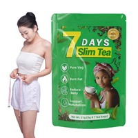 Té Verde Herbal 7 Días, Fuerte y Efectivo para Adelgazar, Té Chino Saludable para un Vientre Plano, Té Desintoxicante para el Abdomen