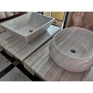 Lavelli da <span class=keywords><strong>bagno</strong></span> in marmo grigio sospeso di piccole <span class=keywords><strong>dimensioni</strong></span> in pietra naturale - Product Image 2