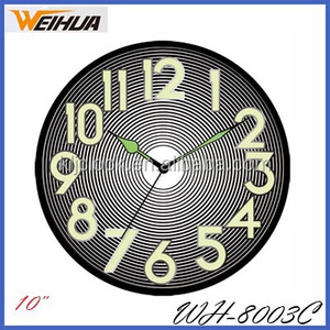 Horloge murale design moderne de haute qualité de 10 pouces horloge murale en verre luminescent - Product Image 6