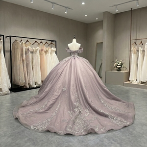 Lsmc135 Pink Ball Gown Quinceanera Dresses Beaded Appliques <b>Sweet</b> 16 Dress Vestido De 15 Anos <b>Party</b> Jancember - Product Image 3