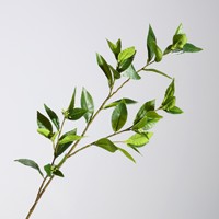 Daun Osmanthus Laurel Buatan, Ranting Hijau, Bahan Kawat, Bunga Buatan untuk Pernikahan, Fotografi Luar Ruangan, Dekorasi Rumah
