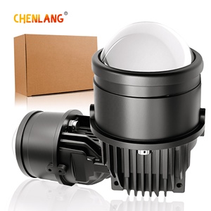 Chenlang 110W 11000LM trois couleurs LED antibrouillard feux de conduite 3 pouces Bi LED projecteur Laser antibrouillard H9 H8 H11 Led antibrouillard pour voitures - Product Image 1