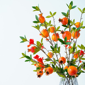 Ramas de Granada Artificiales de 30cm-100cm, Rojas y Naranjas, de Alta Calidad, Decoración para el Hogar, Año Nuevo Chino, Decoración para Bodas - Product Image 3