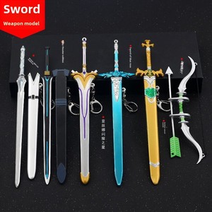Sword Art Online <span class=keywords><strong>Kirito</strong></span> Gold Osmanthus Sword Blue Rose Sword Movie Edition Gravé Anime Arme Modèle avec Gaine pour Cosplay - Product Image 5