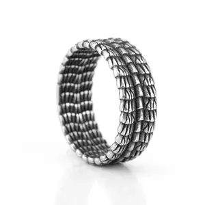 Wholesale Nordic Viking Dragon Bone Ring Men Jewelry Fashion Style Stainless Steel Vikings Thick Rings For Men Boyfriend Gifts