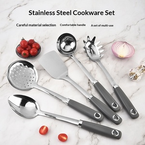 Espátula de Acero Inoxidable para el Hogar, Espátula para Freír, Cuchara para Sopa, Espátula para Servir, Utensilios de Cocina, 10 Juegos - Product Image 2