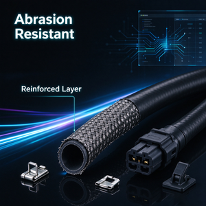 Gaine de protection noire en plastique résistante à l'usure pour câblage électrique automobile - Product Image 3
