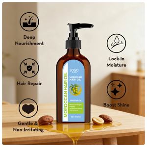 Huile capillaire marocaine personnalisée avec logo, avec pompe, adaptée aux <span class=keywords><strong>cheveux</strong></span> secs et humides, conçue <span class=keywords><strong>pour</strong></span> lisser et nourrir - Product Image 5