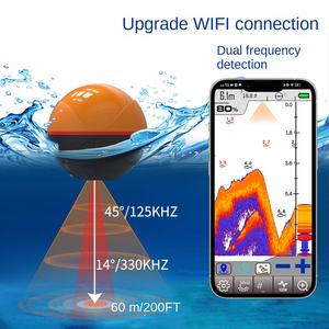 Détecteur de poissons intelligent WiFi à double fréquence avec <span class=keywords><strong>sonar</strong></span> sous-marin haute <span class=keywords><strong>définition</strong></span>, version en plastique alimentée par batterie, pour téléphones mobiles - Product Image 4