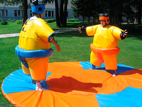 Combinaison de sumo gonflable, chaussures de vitesse gonflables, chaussures de sumo géantes, casque, ballons, tapis, combinaisons de lutte de sumo à vendre