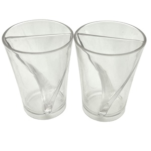 Our Own Manufacturer Bar Product Unique Plastic Shot Glass Cup Clear Twist cup