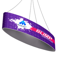Bannière suspendue de 15 pieds en aluminium, installation sans outil, impression personnalisée, équipement de plafond, signalétique pour salon professionnel