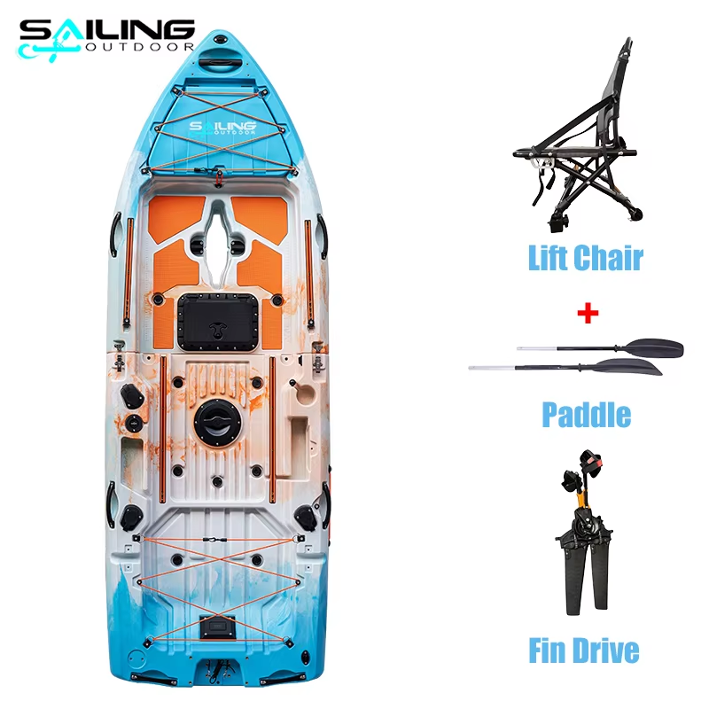 2pcs kayak+1 fin drive+1 lift chair+1 paddle - Mixed Color