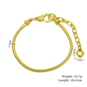 Pulsera <span class=keywords><strong>de</strong></span> Cadena <span class=keywords><strong>de</strong></span> Serpiente <span class=keywords><strong>de</strong></span> 2.5mm HP419 en Oferta, Pulsera Pandor, Pulsera con Dijes DIY para <span class=keywords><strong>Hombre</strong></span> y Mujer, Cadena Ajustable con Colgante <span class=keywords><strong>de</strong></span> Corazón - Product Image 6