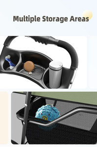 Bello Trọng lượng nhẹ một tay gấp giá rẻ Bốn bánh xe đẩy thú cưng, xách tay chó xe đẩy - Product Image 6