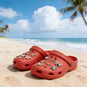 Adornos para Zapatos Ecológicos de ABS, con Forma de Mariposa y Lazo, con Cristales Brillantes, para Niñas y Mujeres, Decoraciones DIY para Verano y Playa, Listos para Enviar - Product Image 1